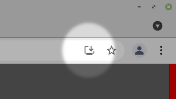 Bouton « Installer » dans Chrome/Chromium, à la fin de la barre d’adresse